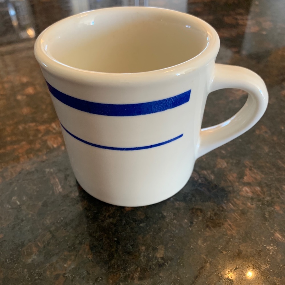 Buffalo David Bitton Cream and Blue Mug
